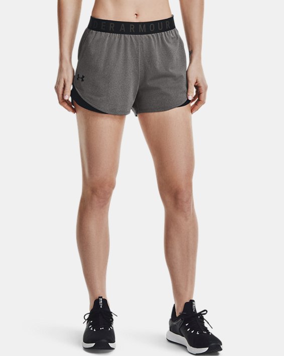 กางเกงขาสั้น UA Play Up Shorts 3.0 สำหรับผู้หญิง in Gray image number 0